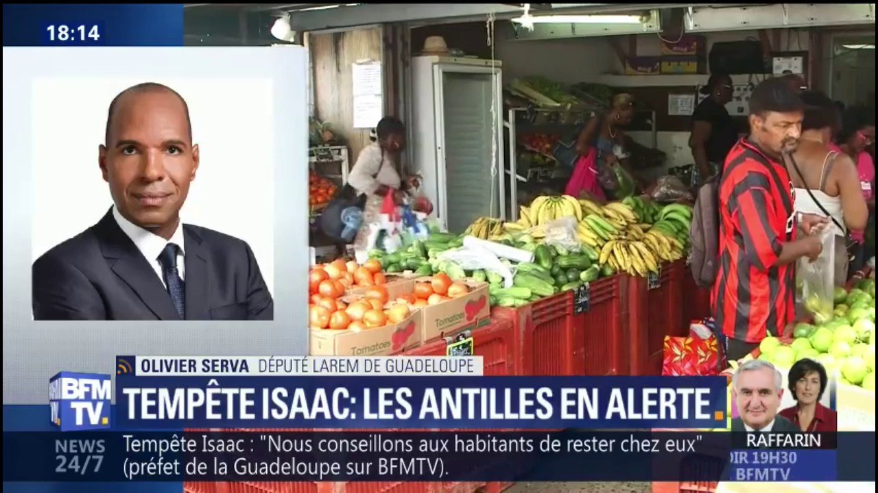Tempête Isaac: La Guadeloupe est "habituée à ce type de phénomène" estime Olivier Serva