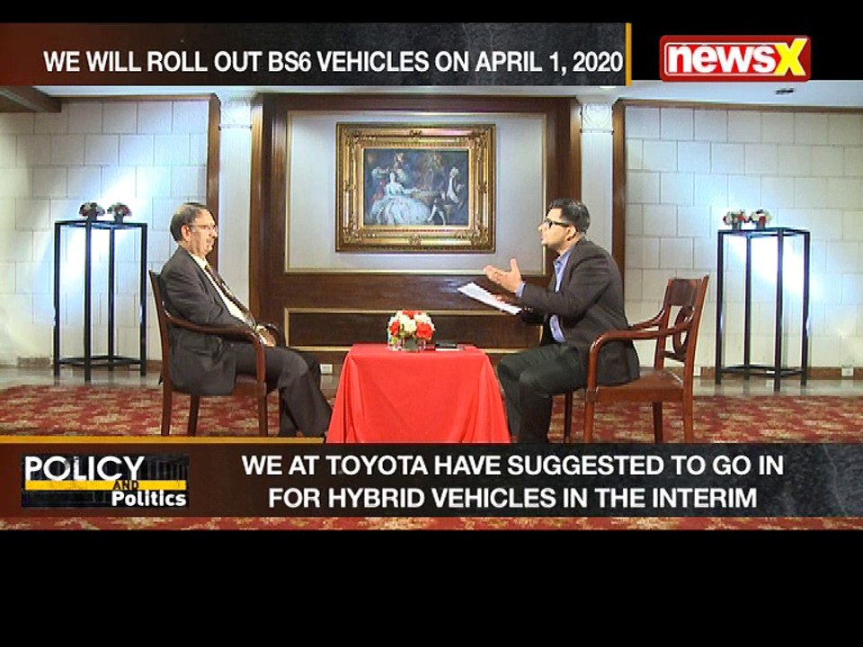 Toyota Kirloskar motor vice chairman Shekar Viswanathan on NewsX I Policy & Politics