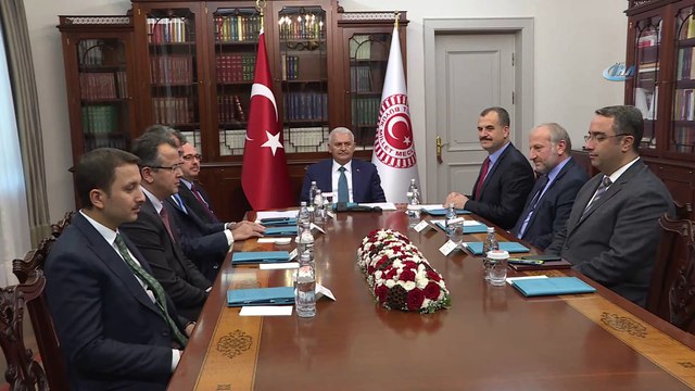 TBMM Başkanı Binali Yıldırım, Maarif Vakfı Başkanı Birol Akgün'ü kabul etti.