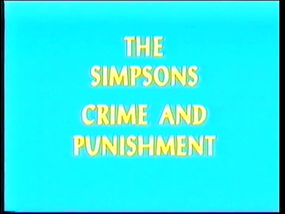 Opening To The Simpsons: Crime and Punishment UK VHS 1997