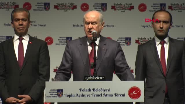 MHP Genel Başkanı Bahçeli, Polatlı'da Toplu Açılış ve Temel Atma Törenine Katıldı