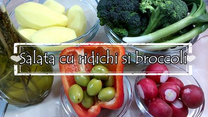 Salata cu ridichi si broccoli(foarte simpla)