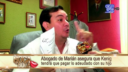 Abogado de Marián asegura que Kenig tendrá que pagar lo adeudado con su hijo