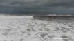 Large waves churned by Hurricane Florence pounds North Carolina coast