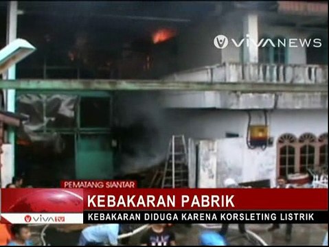 Genset Meledak, Sebuah Pabrik Hangus Terbakar