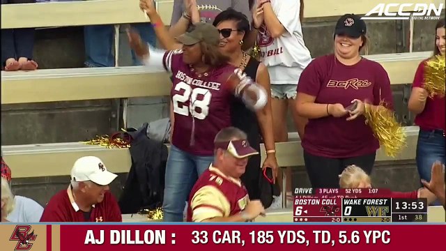 AJ Dillon Bruises Wake Forest In Boston College Win