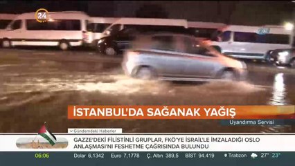 İstanbul'dan sel manzaraları