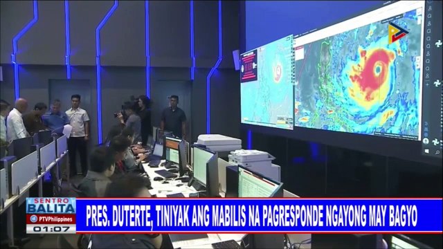 Pangulong #Duterte, tiniyak ang mabilis na pagresponde ngayong may bagyo