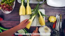 How To Cut And Serve Pineapple  Tips with pineapple  Fruit Decorating, Cutting & Serving
