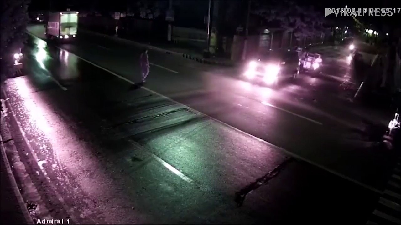 Driver Crashes Into Tricycle