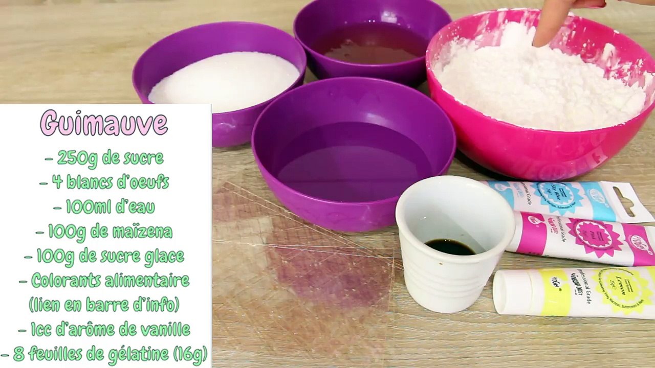 RECETTE GUIMAUVE MAISON ARC EN CIEL LICORNE   FACILE ET RAPIDE