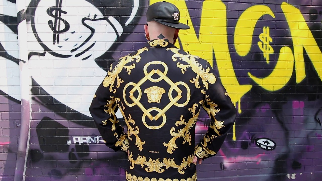 Franky Styles' Versace New Iconic Print Silk Shirt