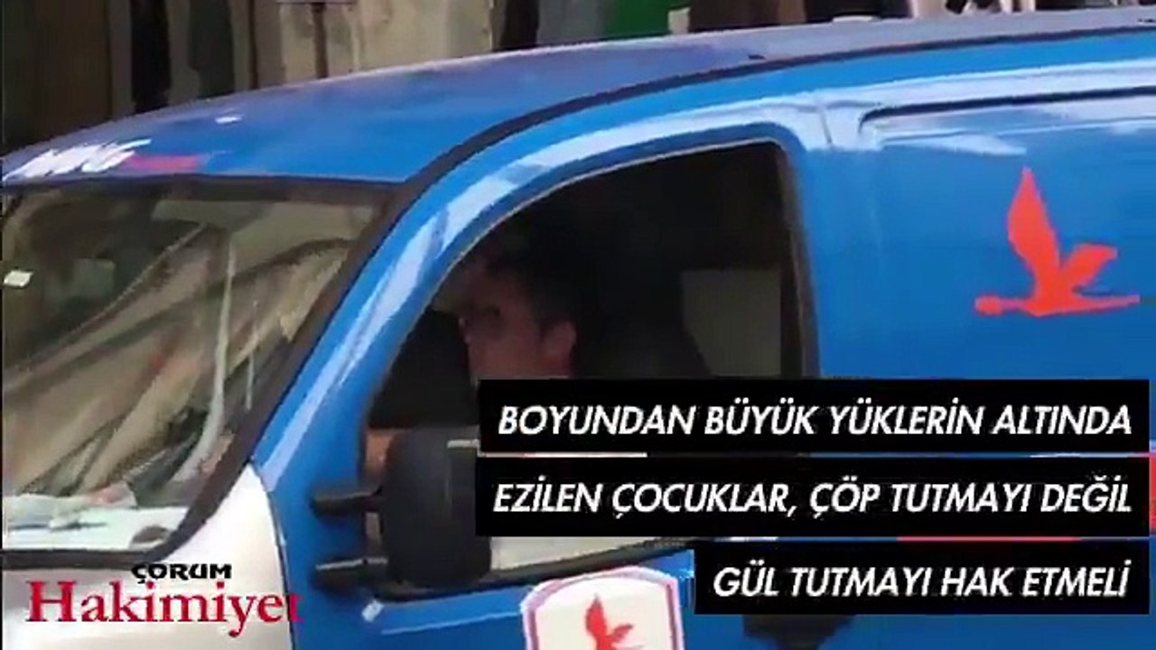 Çorumda çöp toplayan çocuklar- Göz yaşartıcı görüntüler