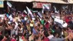- Azez Saldırının İzlerini Silmeye Çalışıyor- Azez’den İdlib Halkına Destek Yürüyüşü
