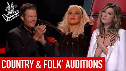 Amazing Country & Folk 'Blind Auditions' in The Voice
