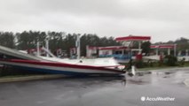North Carolina gas station ripped to shreds by Florence