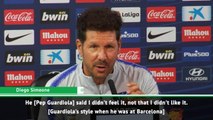 I never said I didn't like Guardiola's style at Barca - Simeone