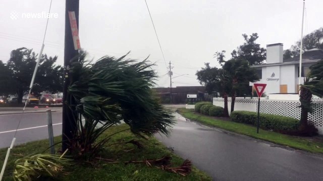 Crazy winds lash Wilmington, North Carolina