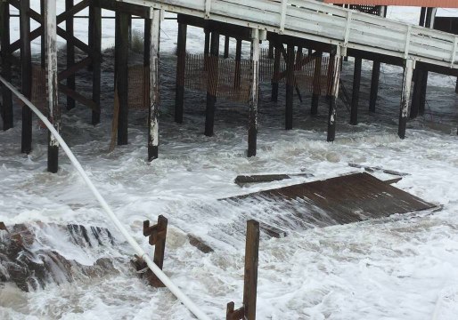 Hurricane Florence Batters North Carolina Pier