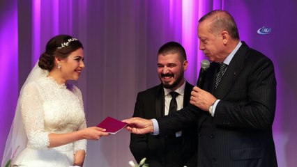 Cumhurbaşkanı Erdoğan nikah şahidi oldu