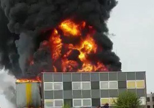 Industrial Fire Sends Large Plume of Smoke Over Luxembourg City