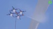 Des drones utilisés pour nettoyer les éoliennes