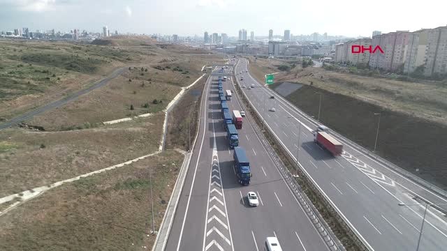İstanbul Atatürk Havalimanı'ndan Yeni Havalimanına 20 Tır Yolda