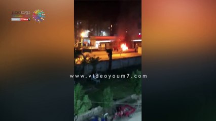 قارئ يرصد اشتعال النيران فى قطار متجه لأسوان بقنا