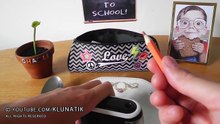 BACK TO SCHOOL!!! Kluna Tik Dinner  ASMR eating sounds no talk comiendo útiles escolares DE VUELTA
