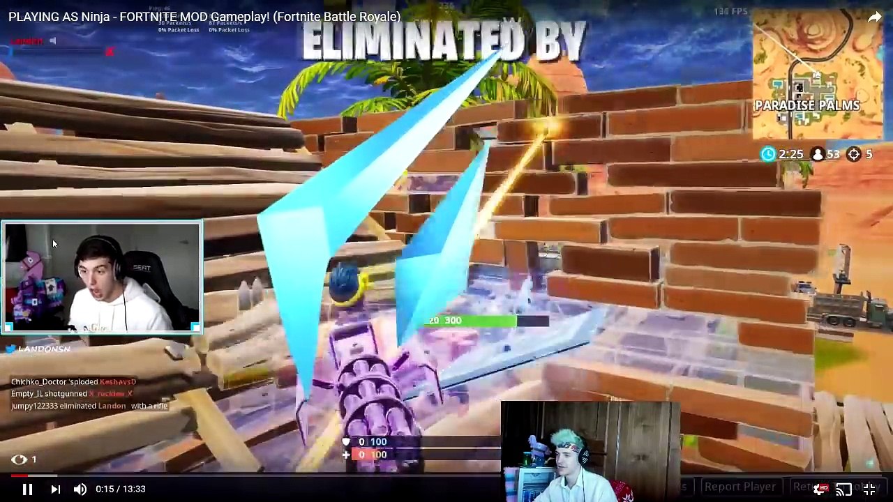 Ninja Reacts to MODDED Ninja Skin! (PLAYING AS Ninja - Fortnite MOD Gameplay! (Fortnite BR)
