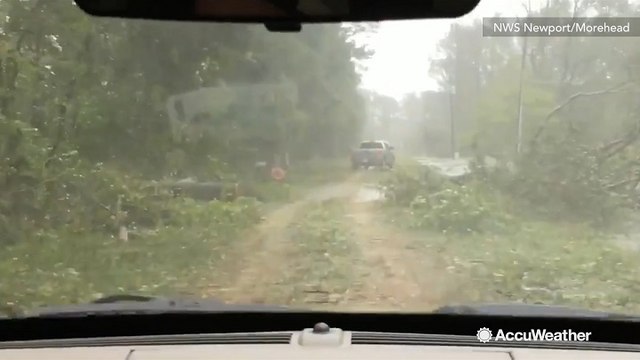 Florence topples trees and leaves many roads underwater