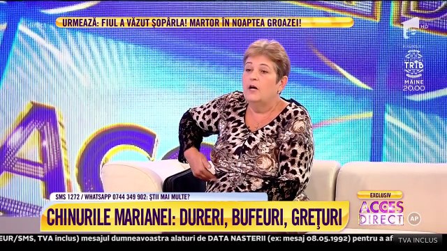 Mama Mariana susține că se chinuie de șase ani cu șopârla în stomac, dar nimeni nu crede