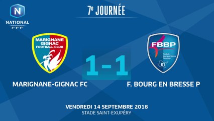 J7 : Marignane-Gignac FC - F. Bourg en Bresse P (1-1), le résumé