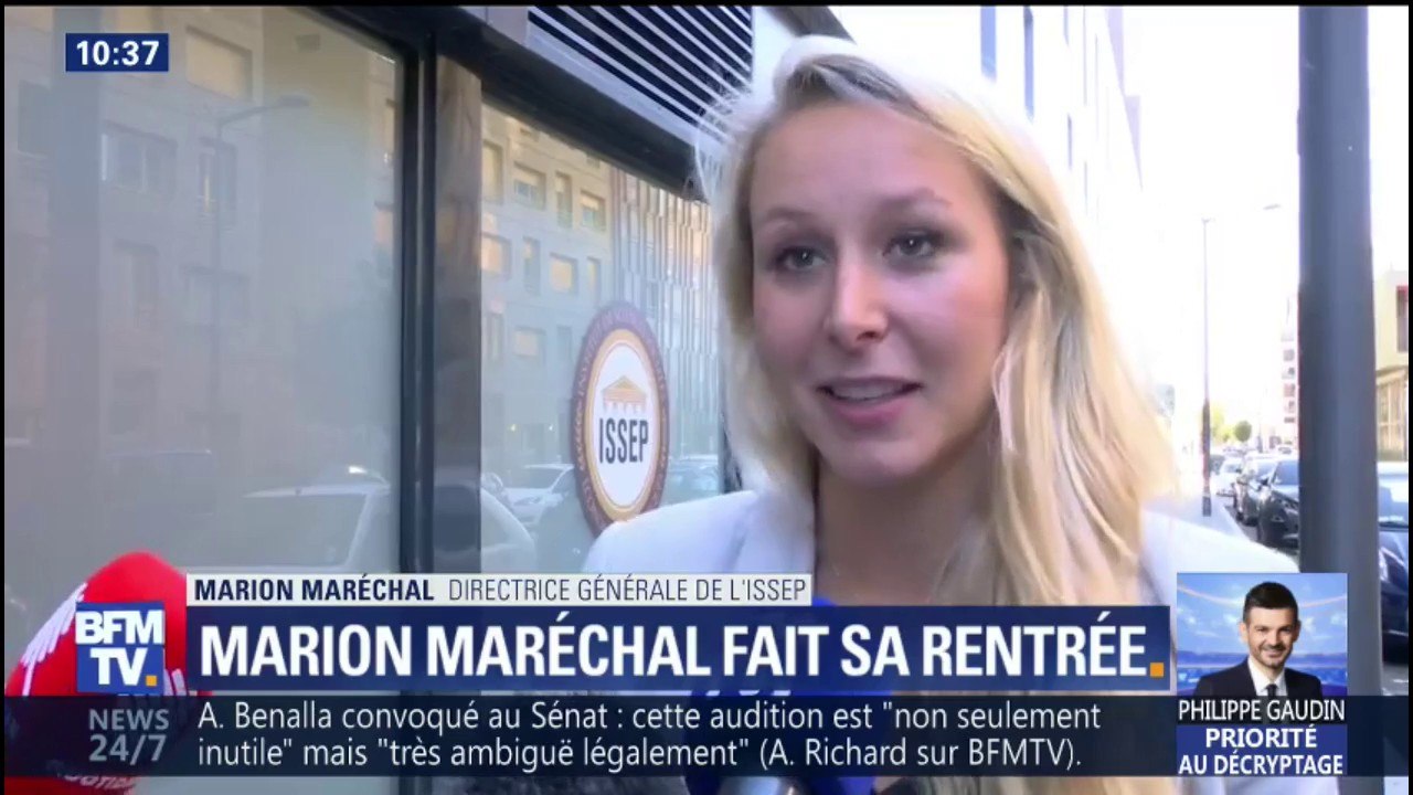 "Ce n'est pas une école militante ou partisane", estime Marion Maréchal lors de la rentrée à l'Issep de Lyon