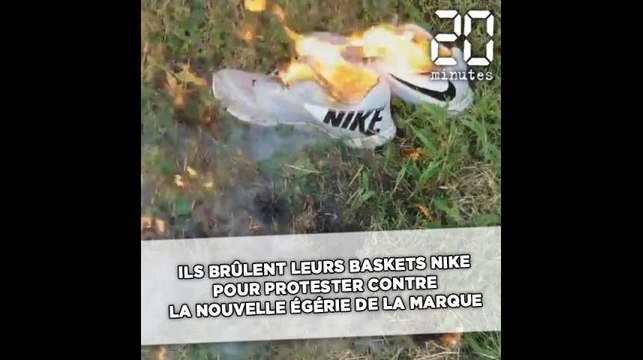 Des Américains brûlent leurs baskets Nike pour protester contre leur nouvelle égérie