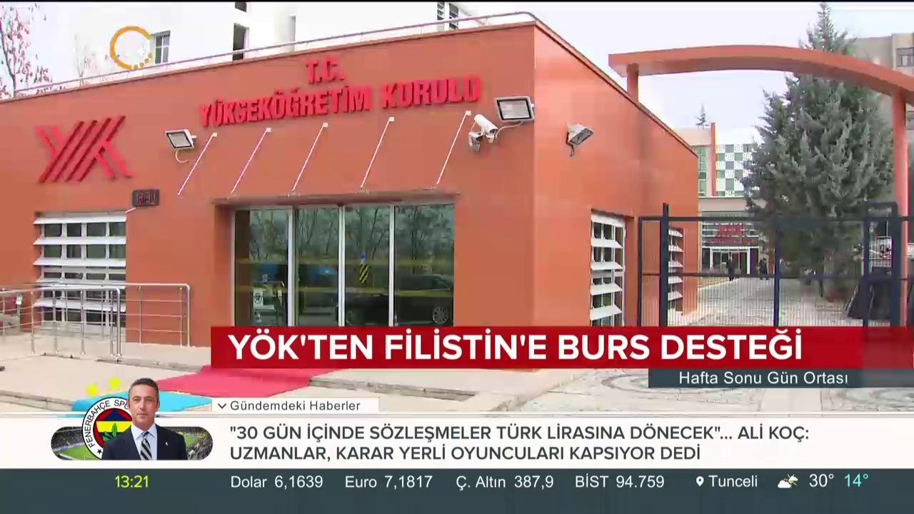 YÖK'ten Filistin'e burs desteği