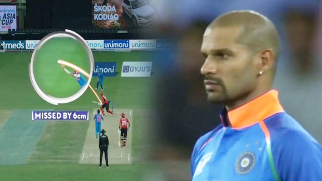 India Vs Hong Kong Asia Cup 2018: Shikhar Dhawan misses catch by 6 cm | वनइंडिया हिंदी