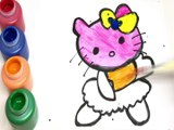 Hello Kitty coloring and drawing Learn colors for Kids | Toy Art