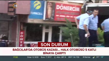 Bağcılar'da otobüs kazası