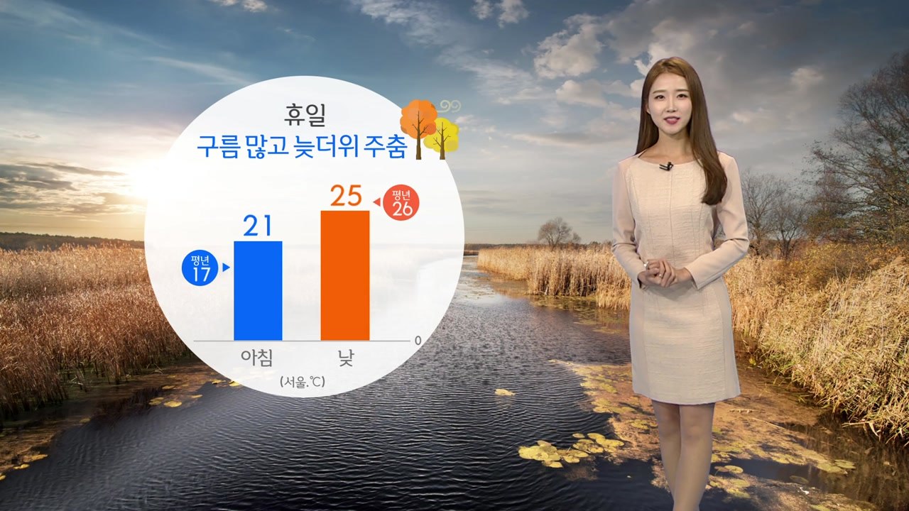 [날씨] 휴일에도 전국 늦더위 주춤...중부·경북 가을비 / YTN