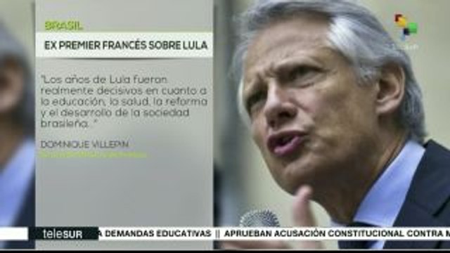Expremier francés reconoce logros del gobierno de Lula da Silva
