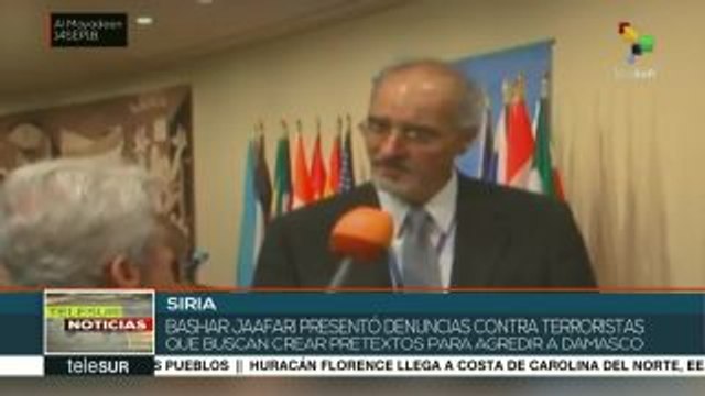 Delegado de Siria en ONU alerta de operaciones terroristas en el país