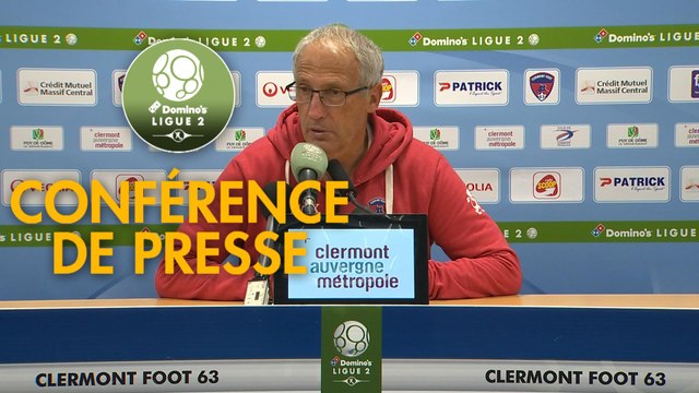 Conférence de presse Clermont Foot - AJ Auxerre (2-0) : Pascal GASTIEN (CF63) - Pablo CORREA (AJA) - 2018/2019