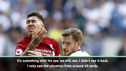 Jurgen Klopp 'unsure' over Firmino eye injury
