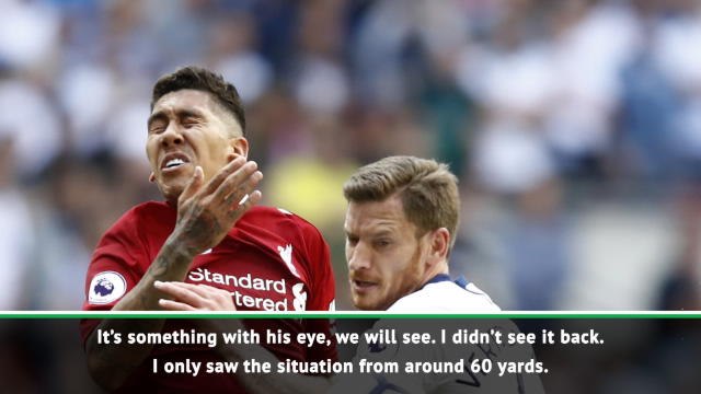 Jurgen Klopp 'unsure' over Firmino eye injury