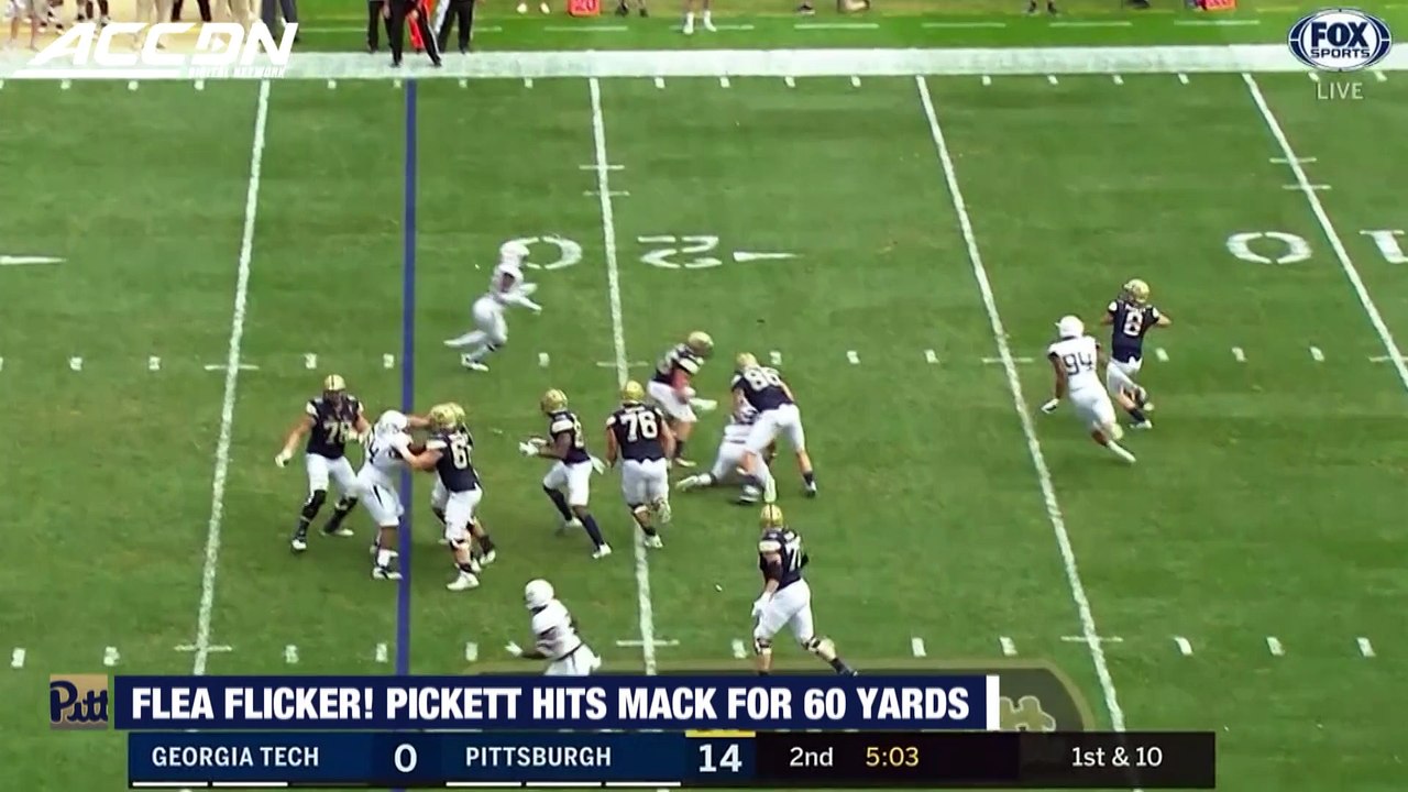 Pitt Runs Flea Flicker To Perfection For 60-Yard Gain vs. Georgia Tech