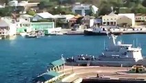 Mom had a little too much fun shopping in Nassau, Bahamas Islands and had to watch with Dad as their Norwegian Cruise Line sailed away with both their kids on b
