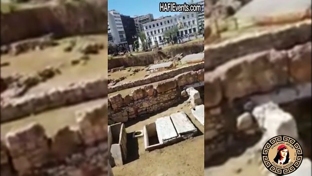 Ancient Greek cemetery in Kotzias Square Omonia