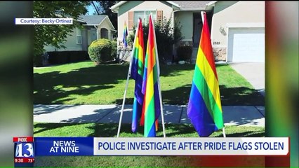 Скачать видео: Investigation Underway After Pride Flags Stolen, Vandalized in Utah