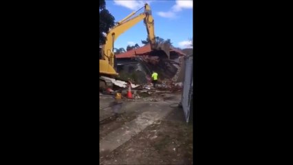 Cet ouvrier a échappé au pire de très peu !